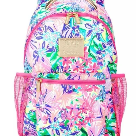 NWT Lilly Pulitzer X Disney Parks Dreamin' Pink Full Size Backpack Limited Ed - Picture 8 of 9